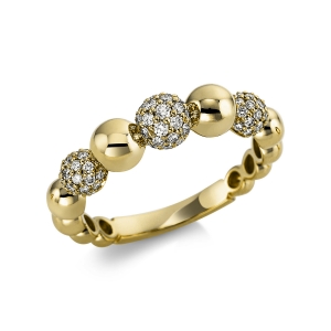 Pavé Ring  18kt Gelbgold mit 0,42ct Diamanten