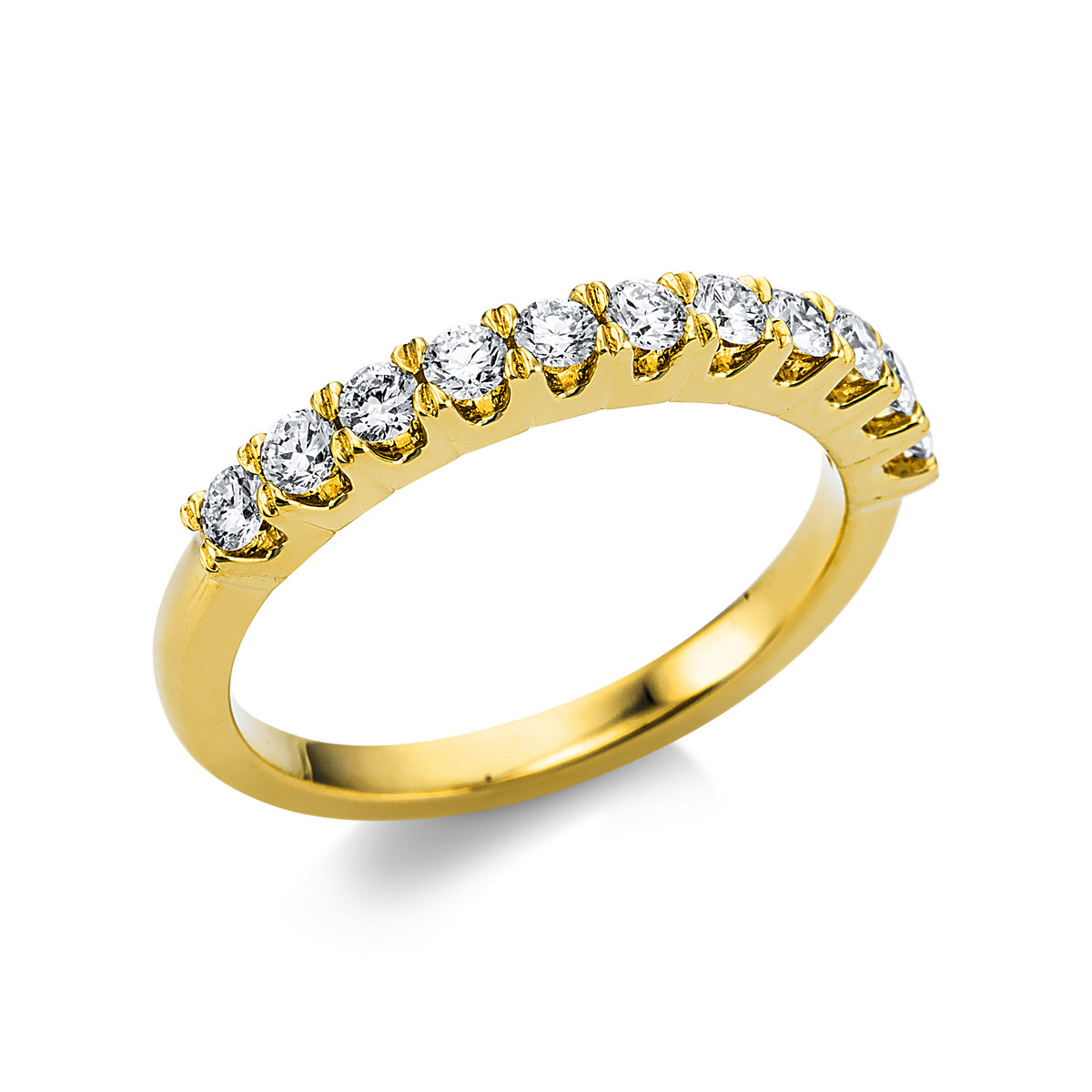 Memoire halb Ring  18kt Gelbgold mit 0,48ct Diamanten