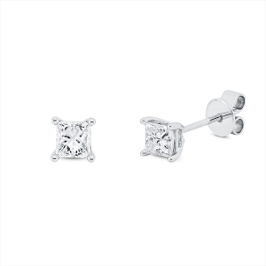 Solitaire Ohrstecker  18kt Weißgold mit 0,60ct Diamanten