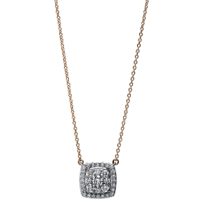 Collier 18 kt RG+WG