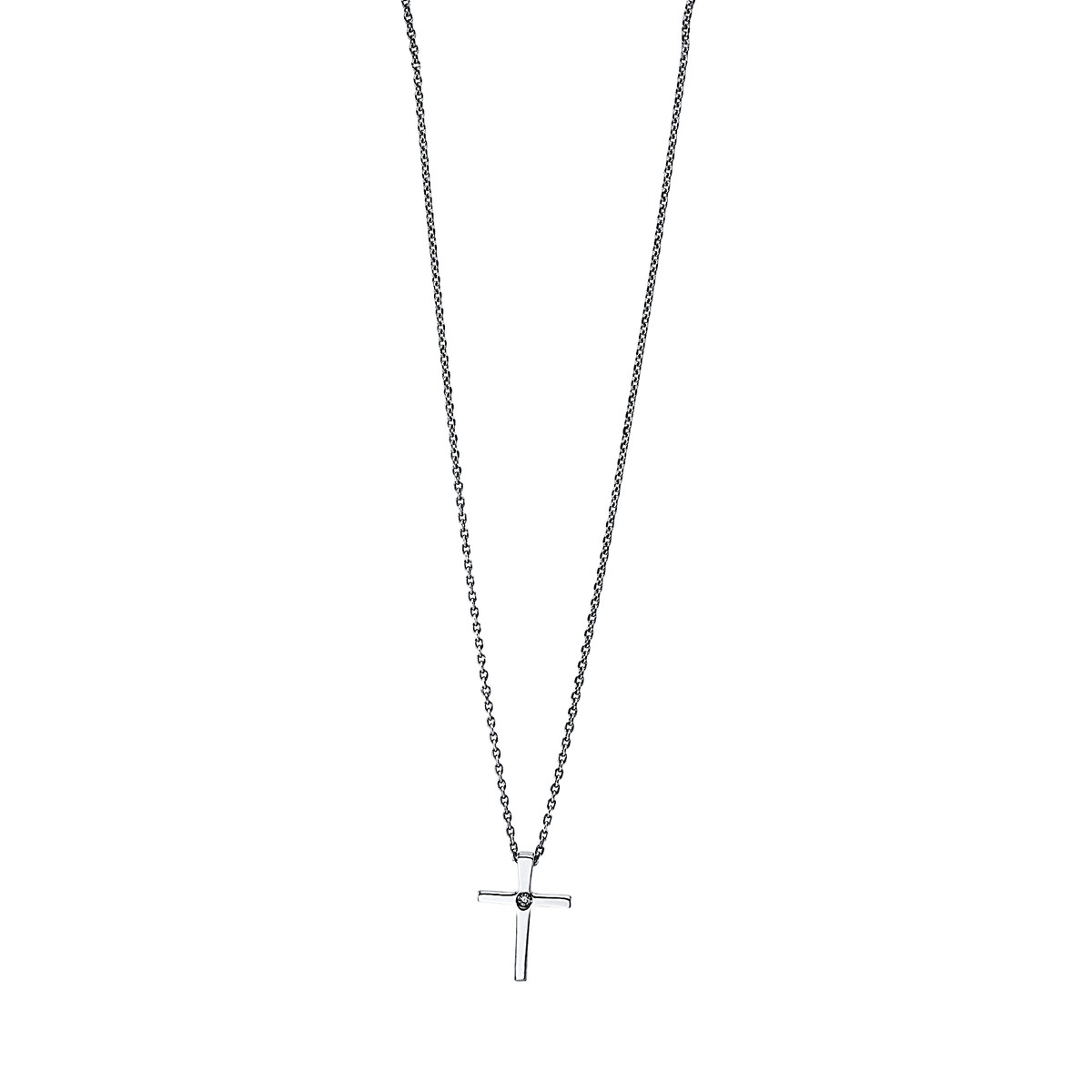 Collier 18 kt WG Kreuz