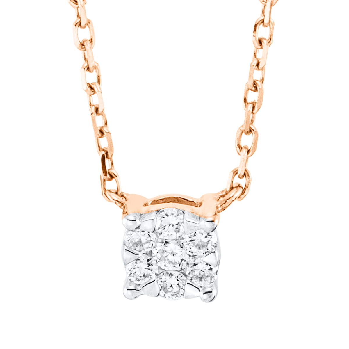 Collier 18 kt RG+WG