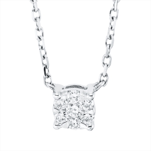 Collier 18 kt RG+WG