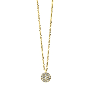 Pavé Collier  18kt Gelbgold mit Öse mit 0,09ct Diamanten