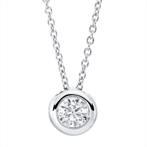 Solitaire Collier Zarge 18kt Gelbgold mit ZÖ 42 cm mit 0,19ct Diamanten