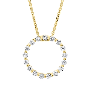 Collier 18 kt GG Kreis, mit ZÖ 42 cm