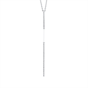 Collier 18 kt WG, mit ZÖ 40 cm + 43 cm