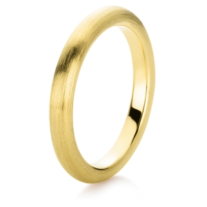 Ring  18kt Gelbgold mattiert mit 0,00ct Diamanten