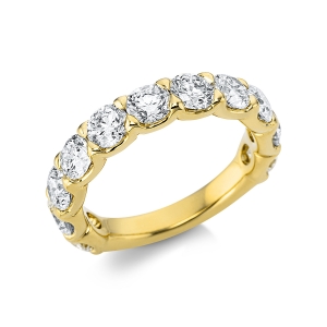 Memoire halb Ring  18kt Gelbgold mit 3,63ct Diamanten