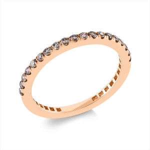 Memoire halb Ring  18kt Rotgold mit 0,28ct Diamanten