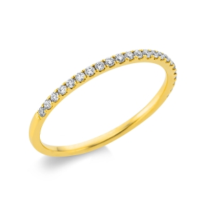 Memoire halb Ring  18kt Gelbgold mit 0,18ct Diamanten