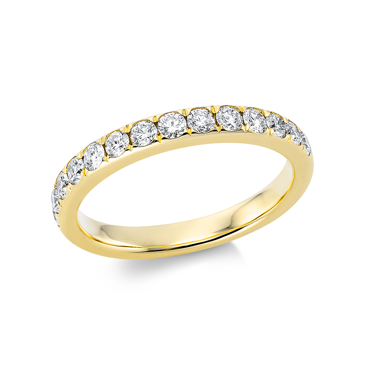 Memoire halb Ring  18kt Gelbgold mit 0,56ct Diamanten