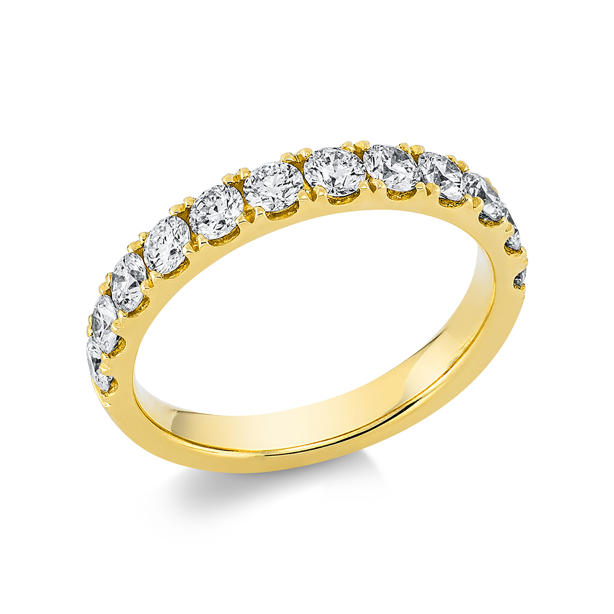 Memoire halb Ring  18kt Gelbgold mit 0,98ct Diamanten