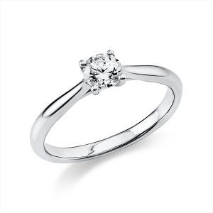 Solitaire Ring 4er-Krappe 950PL Platin GIA6471816841 mit 0,40ct Diamanten