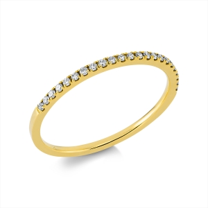 Memoire halb Ring  18kt Gelbgold mit 0,10ct Diamanten