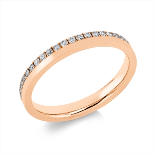 Memoire halb Ring  18kt Rotgold mit 0,36ct Diamanten