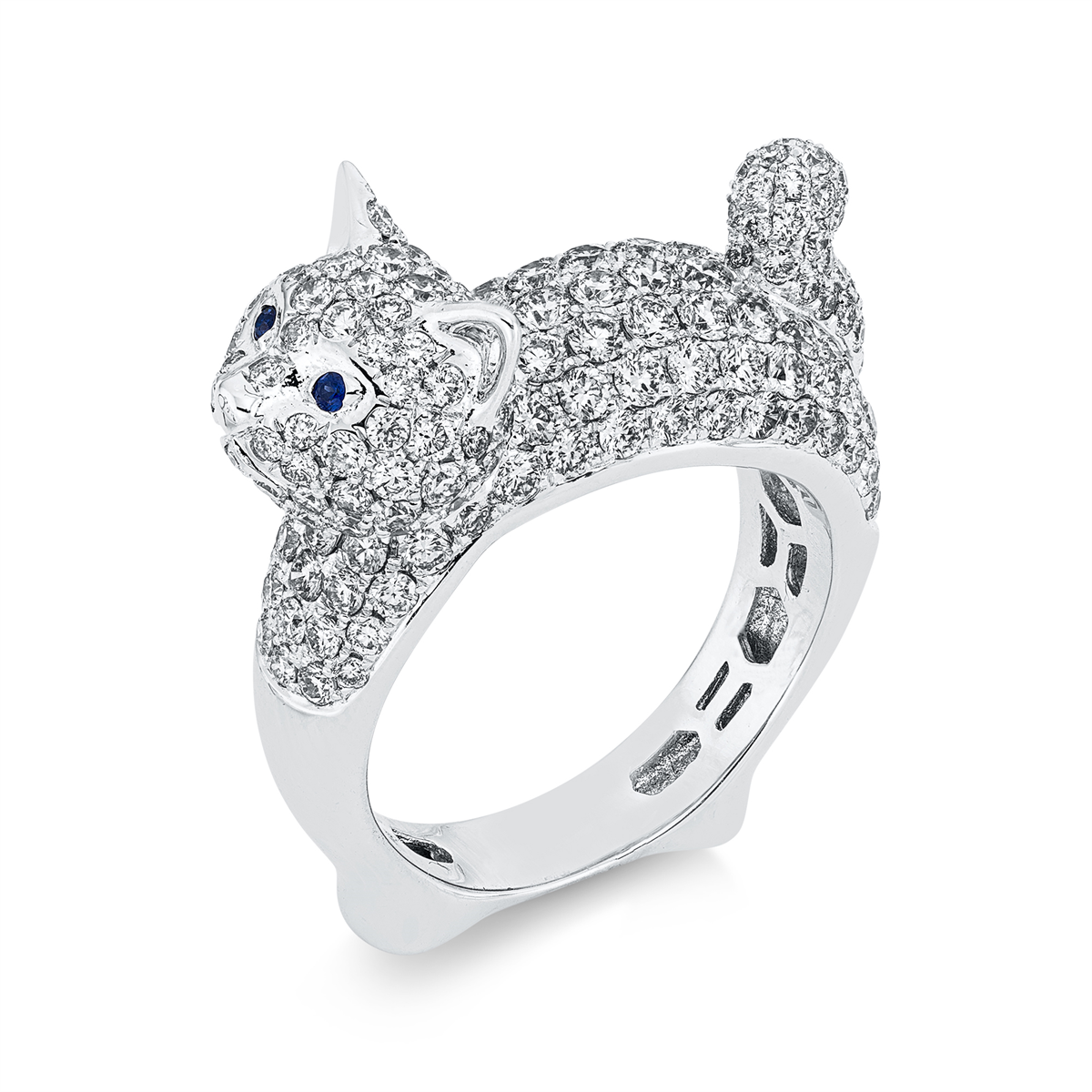 Ring 18 kt WG Katze