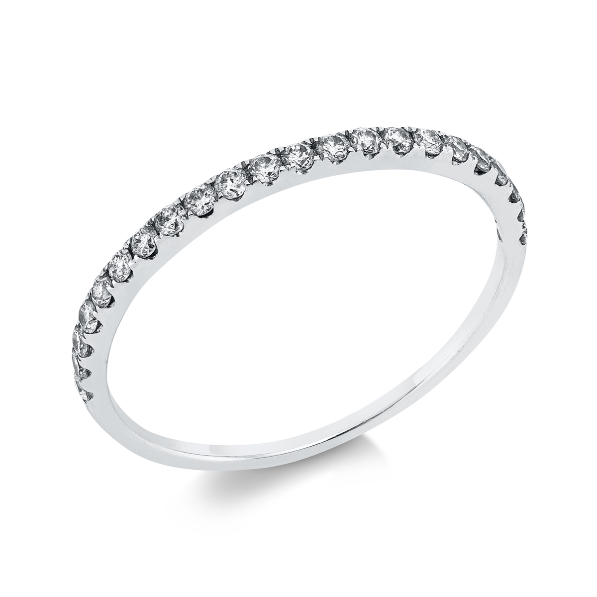 Memoire halb Ring  18kt Weißgold mit 0,25ct Diamanten