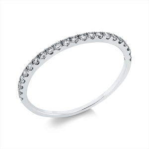 Memoire halb Ring  18kt Weißgold mit 0,25ct Diamanten