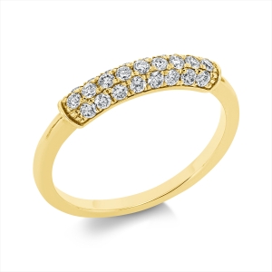 Pavé Ring  18kt Gelbgold mit 0,43ct Diamanten