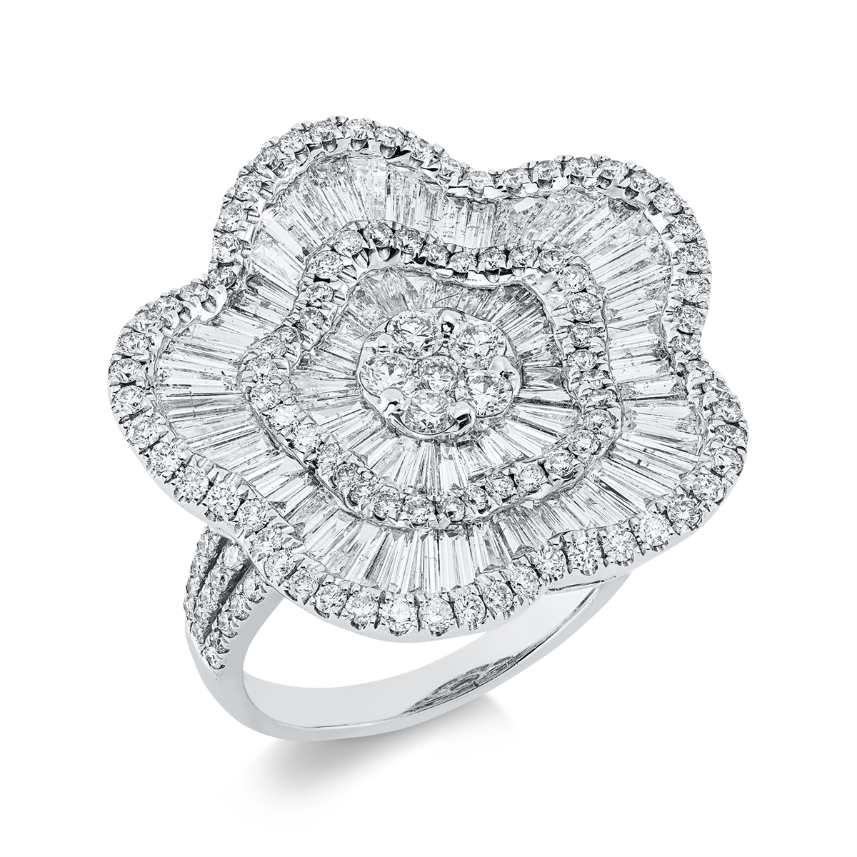 Ring 18 kt WG Blume/Blumen