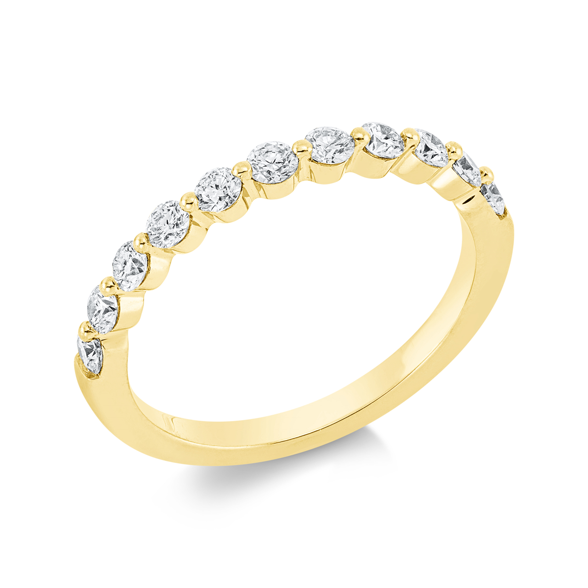 Memoire halb Ring  18kt Gelbgold mit 0,50ct Diamanten