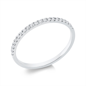 Memoire halb Ring  18kt Weißgold mit 0,14ct Diamanten