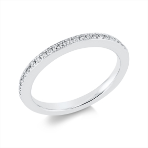 Memoire halb Ring  18kt Weißgold mit 0,11ct Diamanten