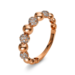 Pavé Ring  18kt Rotgold mit 0,33ct Diamanten