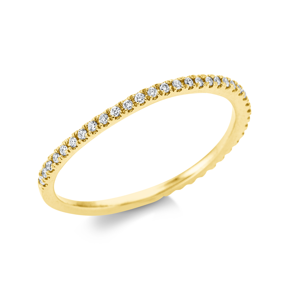 Memoire halb Ring  18kt Gelbgold mit 0,19ct Diamanten