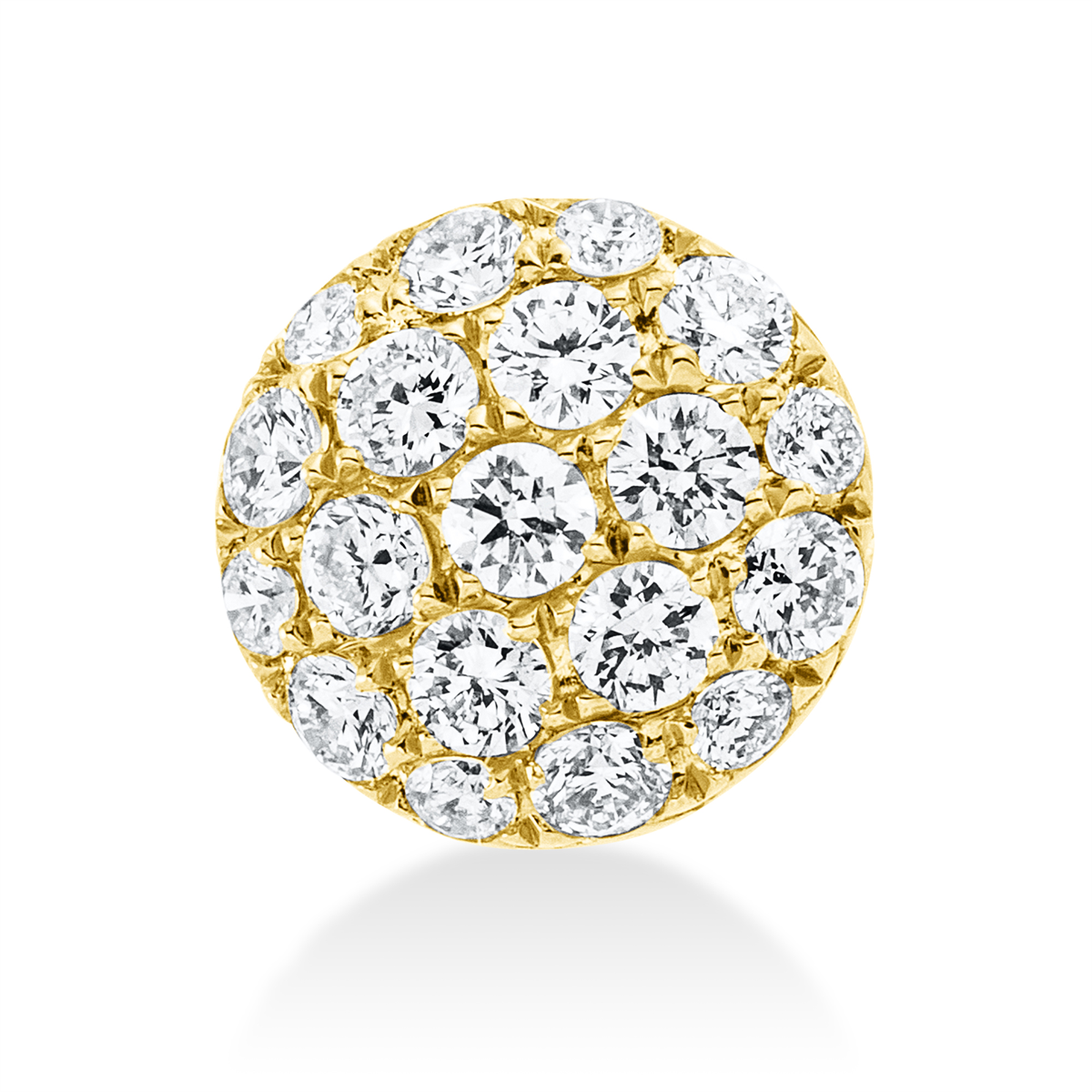 Pavé Anhänger  18kt Gelbgold mit 0,25ct Diamanten