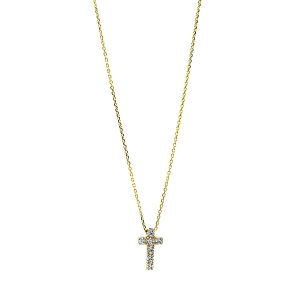 Collier 18 kt GG kreuz