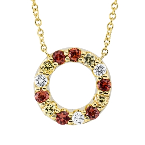 Collier 18 kt GG Kreis, mit ZÖ 36.5 cm + 38 cm