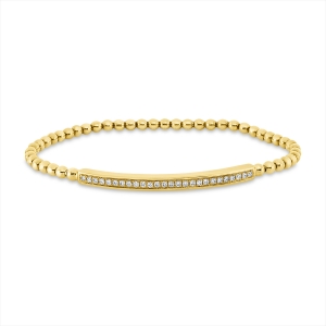 Kugelarmband  18kt Gelbgold 44 Kugeln mit 0,36ct Diamanten