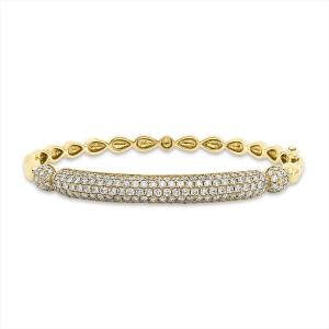 Pavé Armreif  18kt Gelbgold mit 3,79ct Diamanten