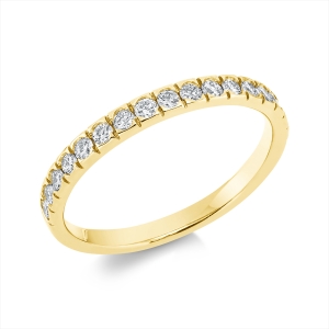 Memoire halb Ring  18kt Gelbgold mit 0,38ct Diamanten