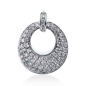 Pavé Anhänger  18kt Weißgold mit 0,82ct Diamanten