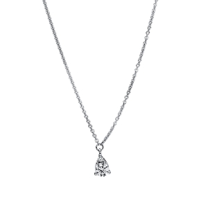 Solitaire Collier  18kt Weißgold mit ZÖ 40 cm + 43 cm mit 0,14ct Diamanten