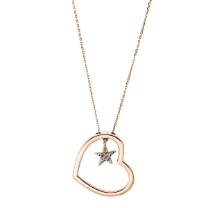 Collier 14 kt RG Herz