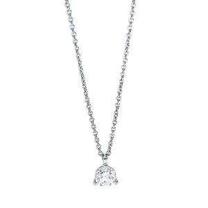 Solitaire Collier 3er-Krappe 18kt Gelbgold mit Öse mit 0,24ct Diamanten