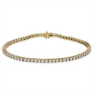 Tennisarmband 4er-Krappe 14kt Gelbgold mit 3,00ct Diamanten