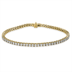 Tennisarmband 4er-Krappe 14kt Gelbgold mit 4,00ct Diamanten