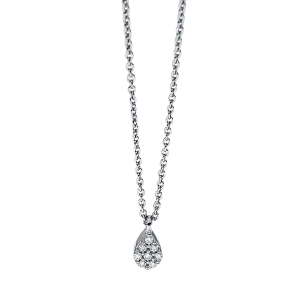 Collier 18 kt GG Tropfen, mit ZÖ 42 cm