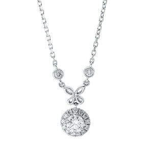 Collier  18kt Weißgold mit 0,31ct Diamanten