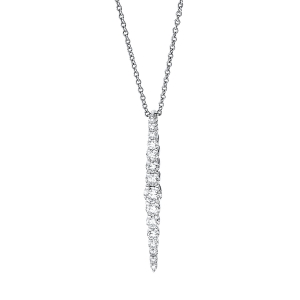 Collier  18kt Weißgold mit ZÖ 40 cm mit 0,67ct Diamanten