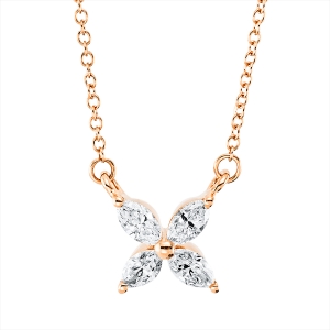 Collier 18 kt RG, mit ZÖ 40 cm