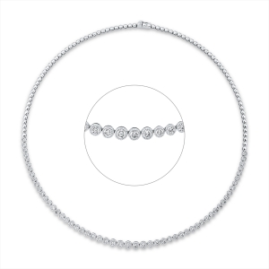 Tenniscollier Zarge 18kt Weißgold mit 2,91ct Diamanten