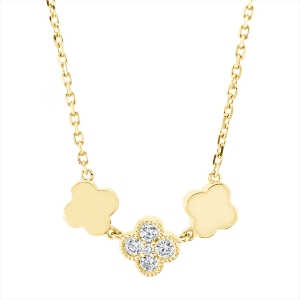 Collier 18 kt GG, Fassung rhodi, ZÖ 40,6&42,3 cm