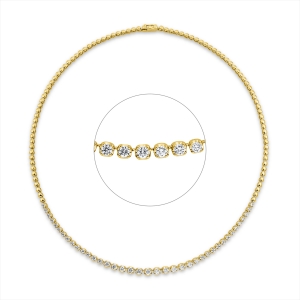 Tenniscollier  18kt Gelbgold mit 2,03ct Diamanten