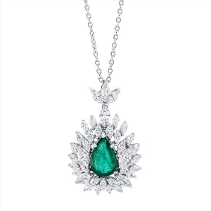 Collier 18 kt WG, mit ZÖ 45,7 cm